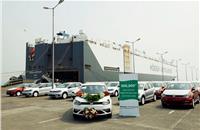 The milestone vehicle is a white-coloured, left-hand-drive Volkswagen Vento sedan and part of a shipment of 982 cars being shipped to Mexico from the port of Mumbai.