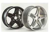 Rims after stress test: Original (left) and counterfeit (right).