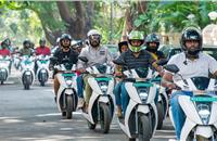 In FY2020, Ather scooters reduced 7.5 metric tons of CO2 emissions (equivalent to 15 years of riding a 125cc scooter). Till date, Ather scooters have travelled 40 million green kilometres and saved 30 metric tonnes of CO2.