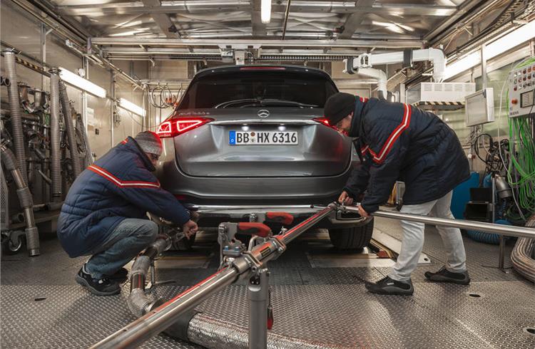 Mercedes’ dedicated emissions test facility