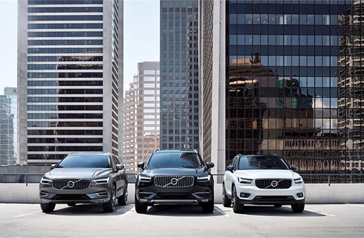 Volvo Cars' complete SUV line-up: XC60, XC90 and XC40.