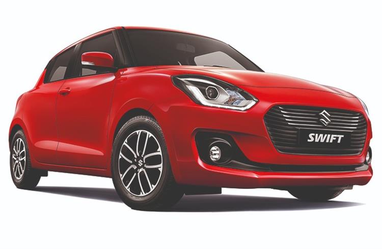 Current third-generation Swift was launched at the Auto Expo 2018 and has now democratised safety features such as dual airbags, ABS and EBD across all trims right from the entry-level LXi variant.