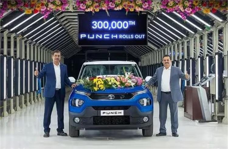 The 300,000th Tata Punch rolled out 28 months after launch in October 2021.