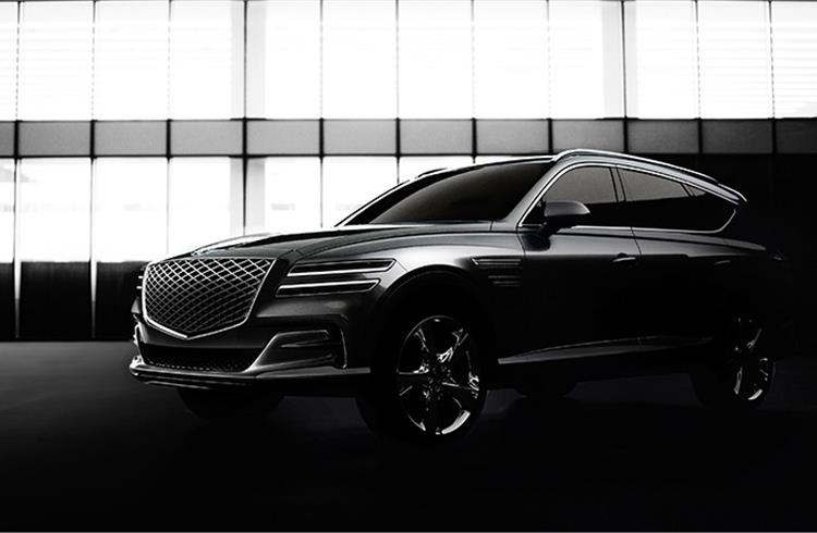 The three-row GV80 will become the fourth model in the Genesis line-up, joining the G70, G80 and G90 sedans. Like its sedan siblings, GV80 will be based on a rear-wheel-drive platform unique to the Genesis brand; all-wheel drive will be optional.