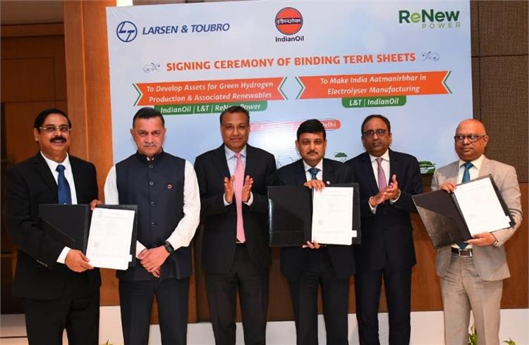 IOCL, L&T and ReNew to set-up new JV for green hydrogen business