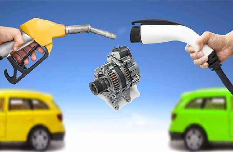 Revenue of EV parts market in India could record CAGR rate of 76% to Rs 72,500 crore in FY2027, up from 1% at present, even as supply of parts for ICE vehicles rises.