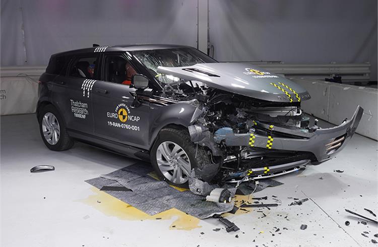 Range Rover Evoque Euro NCAP frontal offset impact test