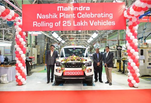 Mahindra's Nashik plant rolls out its 25th lakh vehicle