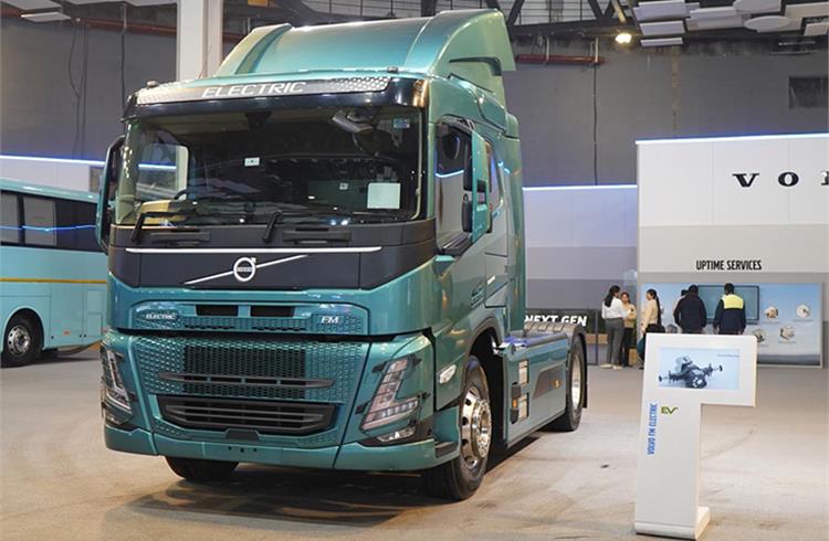 Volvo Trucks unveils Electric FM 4X2 electric highway tractor truck at Bharat Mobility Global Expo 2024