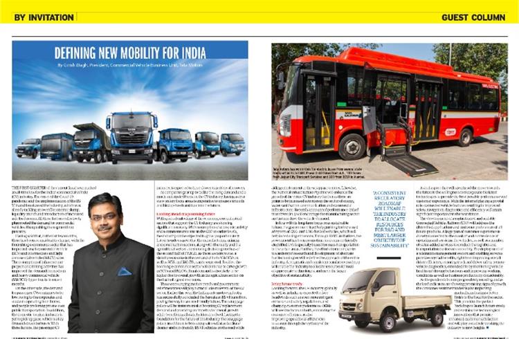Autocar Professional’s Man of the Year 2020 is Tata Motors’ Shailesh Chandra