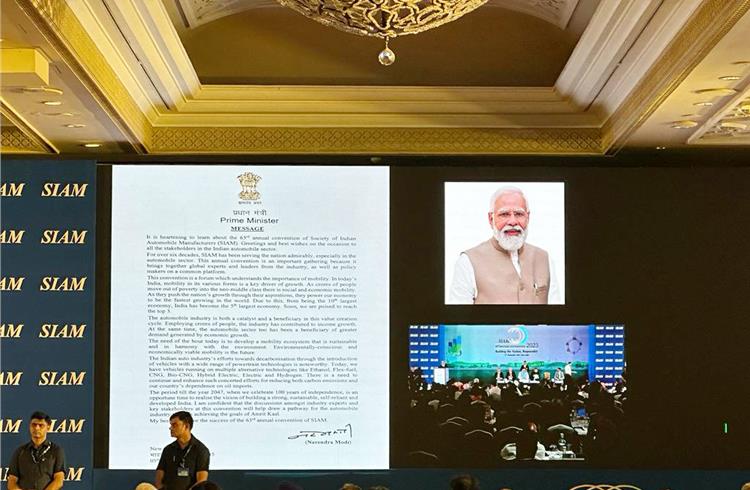 PM Narendra Modi urges India Auto Inc to develop a sustainable mobility ecosystem