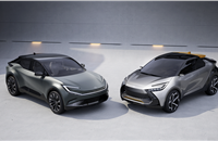 bZ Compact SUV Concept (left) and Toyota C-HR prologue, which was also revealed.