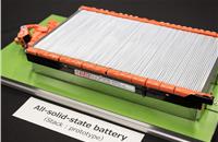 All-solid-state battery. Idemitsu-Toyota collaboration focuses on sulfide solid electrolytes, which are seen as a promising material to achieve high capacity and output for BEVs.