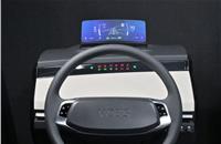 Clusterless HUD a new concept driver's seat system that disperses cluster driving information through HUD and navigation. Hyundai Mobis has completed patent registration in the US, China, Germany and Korea.