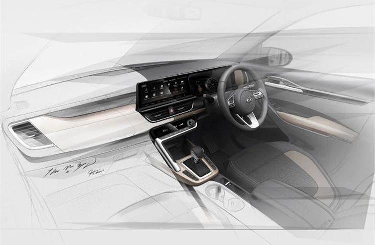 Kia India reveals SP2i interior sketches ahead of June 20 debut