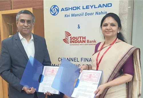 Ashok Leyland signs MoU with South Indian Bank for dealer financing