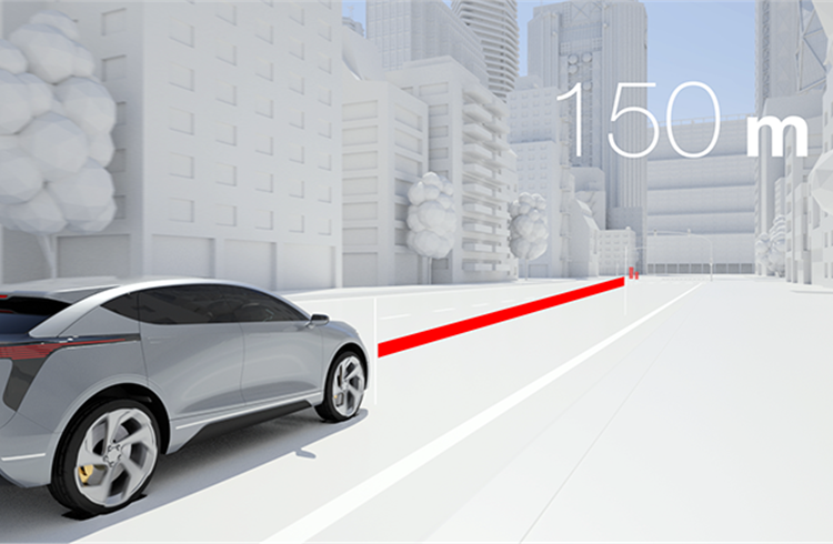 Industry-first digital radar enhances a vehicle’s ability to ‘see’ its surroundings and detect potential dangers, from a stalled car in a dark tunnel to a pedestrian up to 150 metres away.