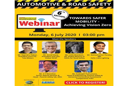 Sixth international webinar on Automotive and Road Safety on July 6
