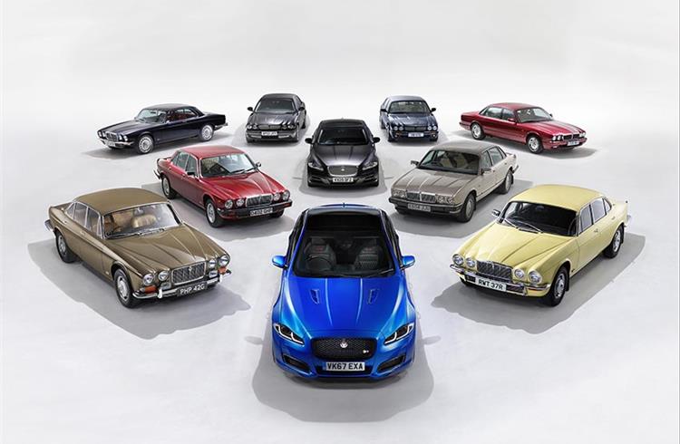 Jaguar celebrates 50 years of XJ with historic convoy to Paris Motor Show