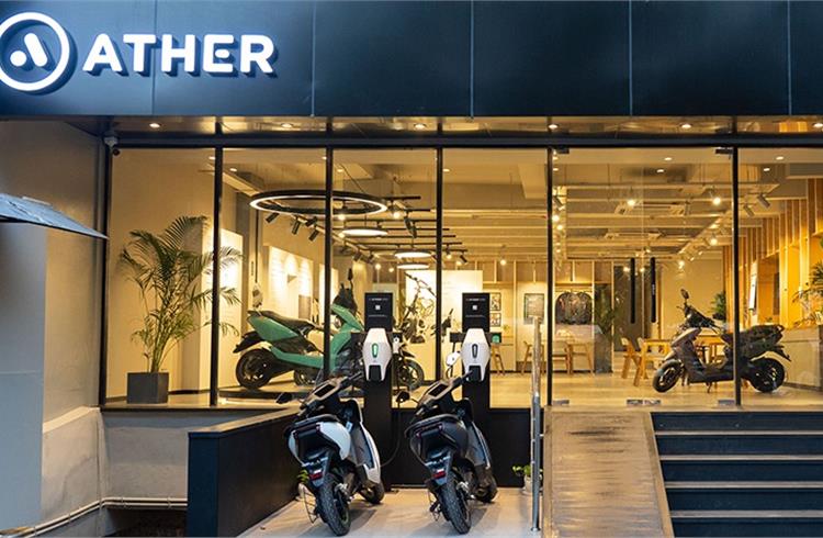 Ather Energy's two new showrooms are located in Janakpuri and Gujranwala Town in New Delhi.