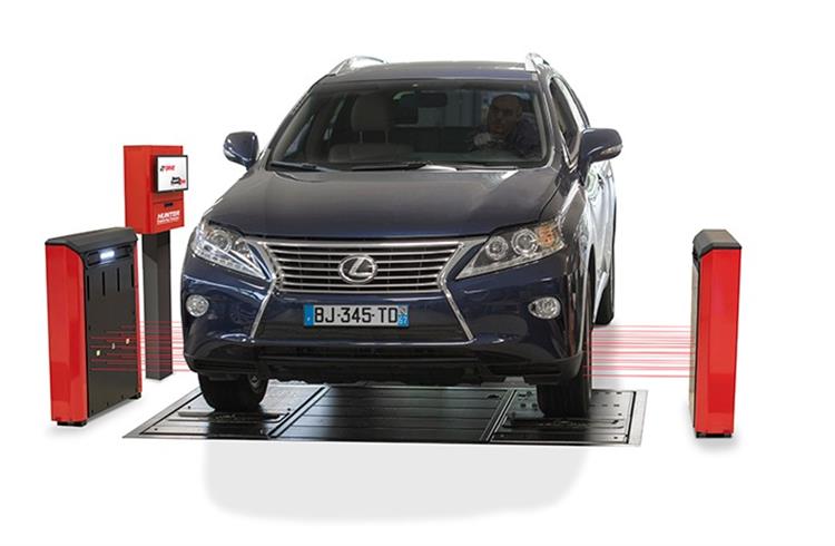 Available in India through its exclusive distributor Madhus Garage Equipment, the laser-enabled Hunter Quick Check Drive system speedily identifies alignment needs and also minimises labour costs in car dealer workshops and tyre shops.