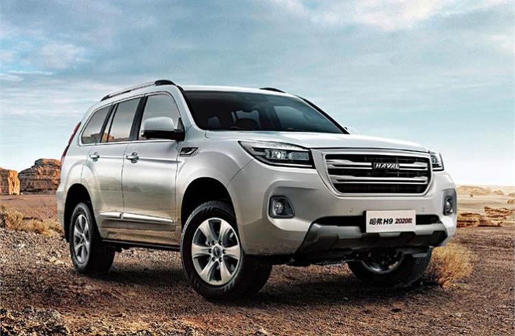 The 4.8-metre-long and 2.2-tonne H9, which comes with plenty of hardcore off-road kit, will take of the Ford Endeavour and Toyota Fortuner in the Indian market.