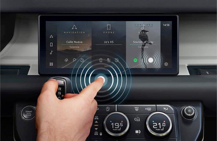 ‘Predictive touch’ uses artificial intelligence and sensors to control infotainment systems without needing to touch the screen.