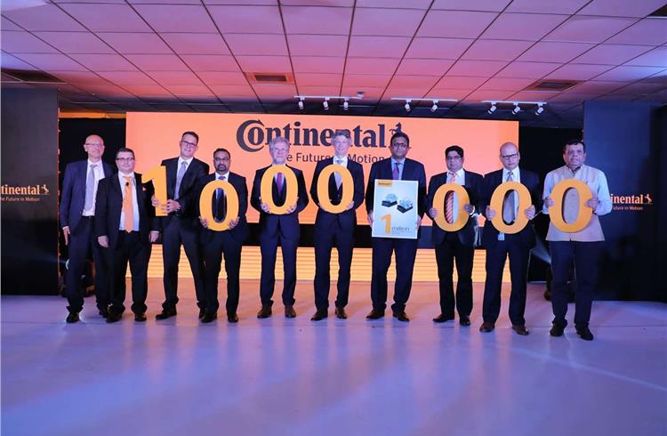 Senior management of Continental Automotive celebrate the production milestone of a million EBS units from the Gurgaon plant. 