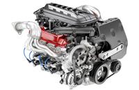 The 2020 Chevrolet Corvette Stingray engine.