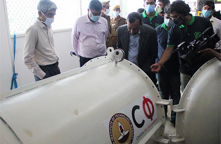 Dr Pawan Goenka, Chairman Designate – INSPACe, Department of Space, India inaugurated their vacuum tube prototype and also witnessed the pod in action.