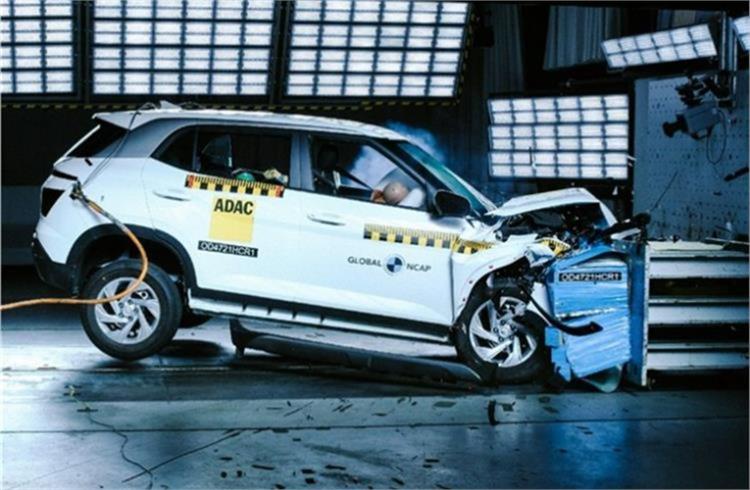 In April 2022, the Creta received a 3-star Global NCAP crash rating for both adult and child protection.