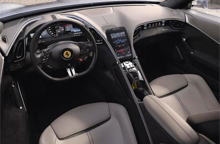 Ferrari claims a 0-62mph time of 3.4secs, and a top speed of more than 199mph