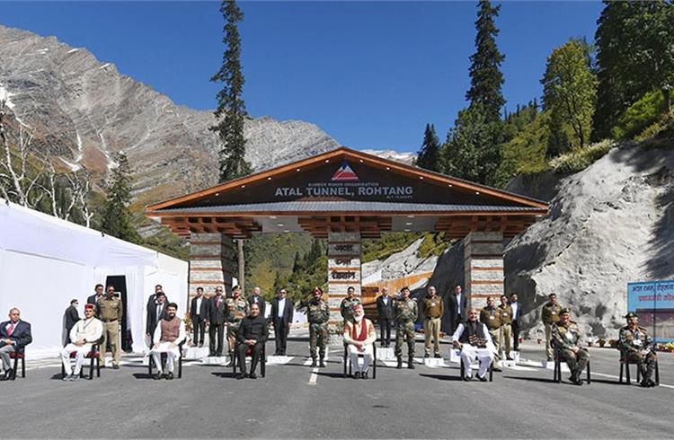 Prime Minister Narendra Modi inaugurated the world’s longest highway tunnel – Atal Tunnel – in Manali, Himachal Pradesh on October 3, 2020.