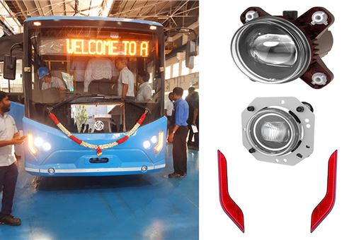 Ashok Leyland's hydrogen fuel cell bus equipped with Hella India lights