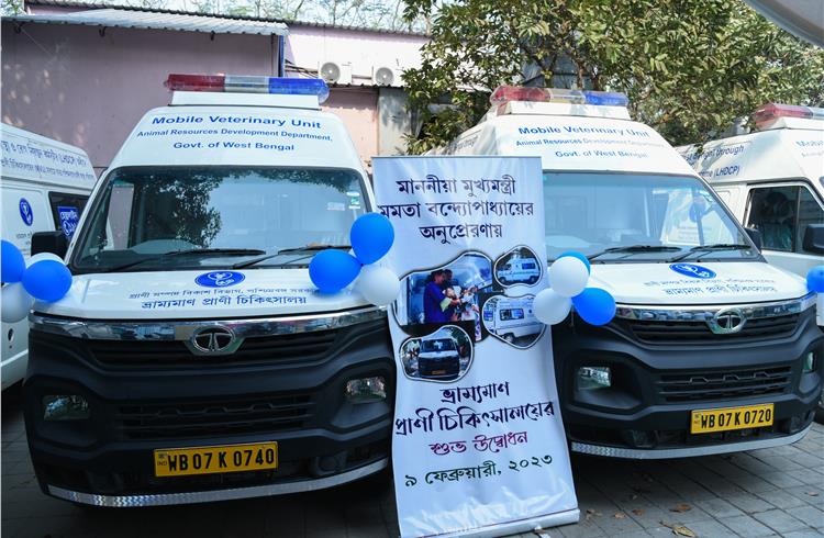Tata Motors delivers 218 Winger veterinary vans to West Bengal Govt