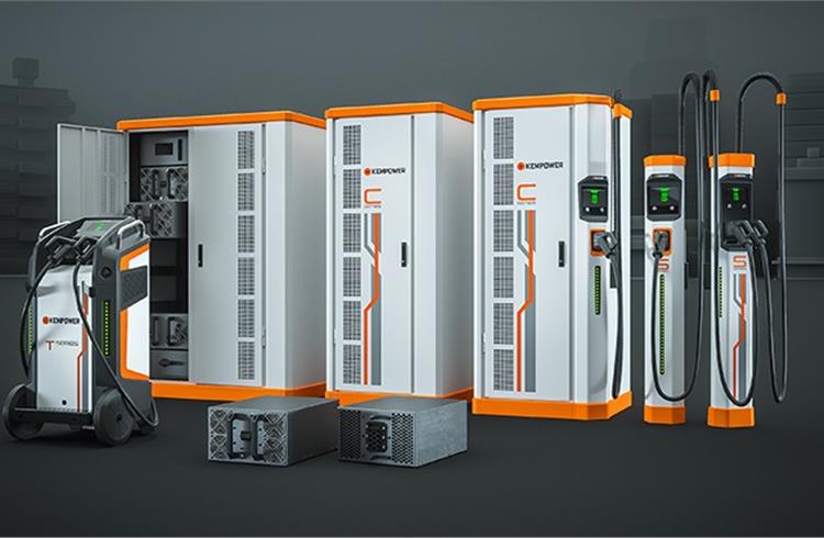 Kempower has three EV charging solutions: T-series movable DC, C-series EV charging station and S-series charging system.
