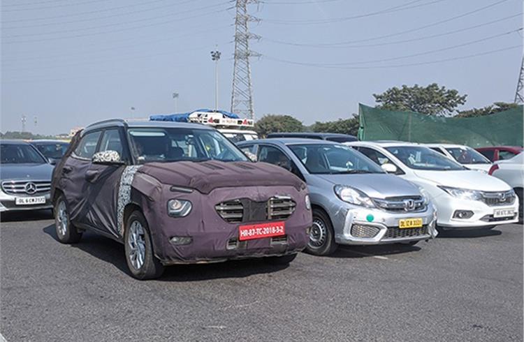 The new Creta was snapped testing in Gurgaon last month. (Pic: Mayank Dhingra).