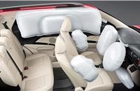 The Mahindra XUV300 is equipped with 7 airbags including a knee airbag in addition to dual-front, side and curtain airbags.