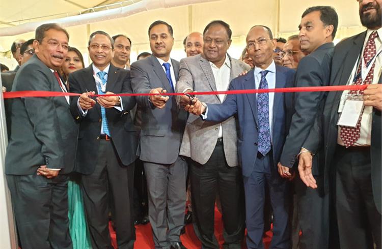 Tipu Munshi, minister of Commerce, government of the Bangladesh with the other guests and dignitaries at the inauguration of the Indo-Bangla Automotive Show in Dhaka.