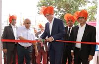 (R -L) Manish Dhoot, MD, Dhoot Motors along with Steffen Knapp, MD, Volkswagen Passenger Cars India and Radhavallabh Dhoot, Dhoot Motors inaugurate the new Volkswagen showroom in Aurangabad.