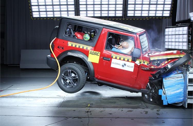 The new Mahindra Thar, which scored a 4-star rating, was the 42nd made-in-India passenger vehicle crash tested by Global NCAP since 2014.