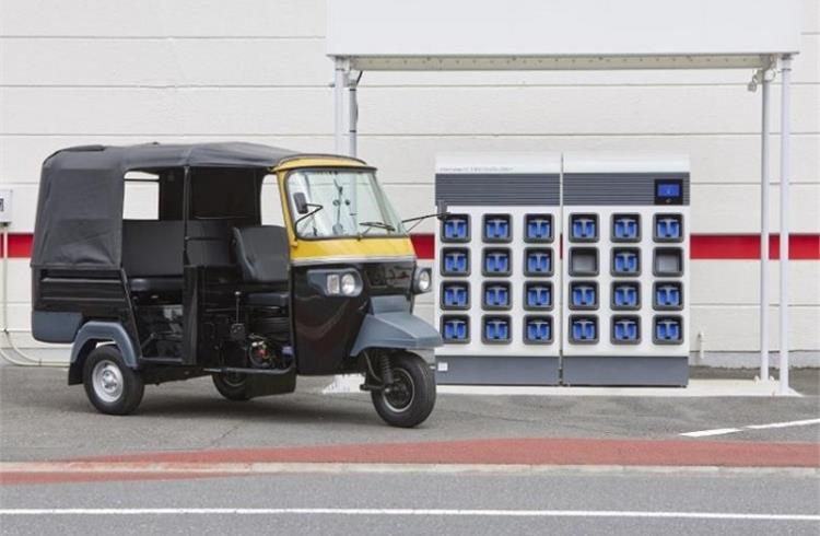 Honda had began demonstration testing in India in February 2021, with 30 units of electric autorickshaws driven for a total of more than 200,000km in operation.