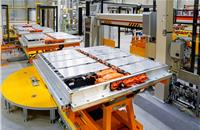 Highly automated: manufacturing of the battery systems for the ID.3 and ID.4 at Volkswagen Group Components Braunschweig.