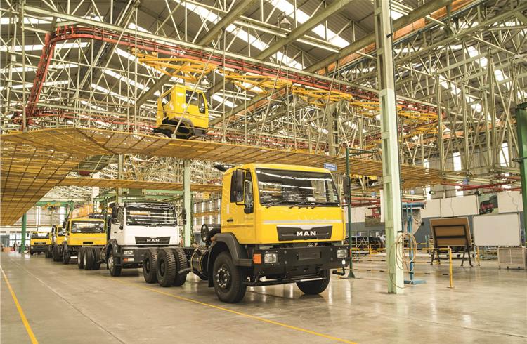MAN Trucks India's plant in Pithampur, Madhya Pradesh currently has a manufacturing capacity of 9,000 vehicles and 8,000 engines per annum. 