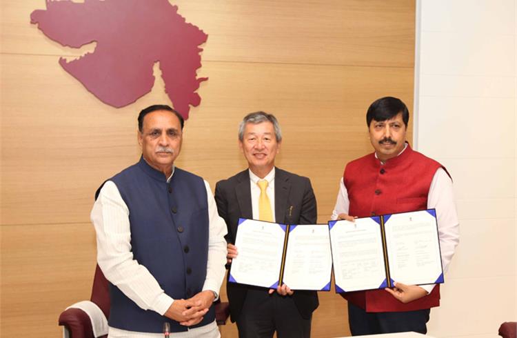 The MoU was signed by Ichizo Aoyama, MD, AEPPL and MK Das, principal secretary to Industries and principal secretary to the Gujarat chief minister Vijay Rupani.