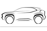Toyota first confirmed the model of the planned small SUV for Europe with this sketch in January.