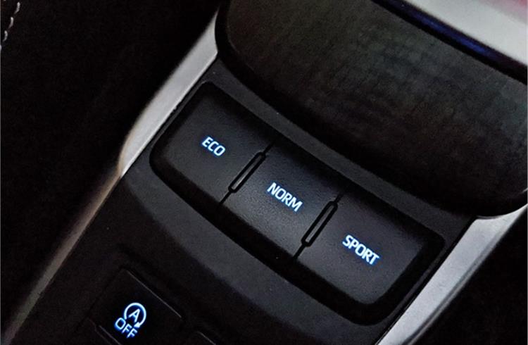 Three driving modes considerably modulate Fortuner's driving characteristics and power delivery.