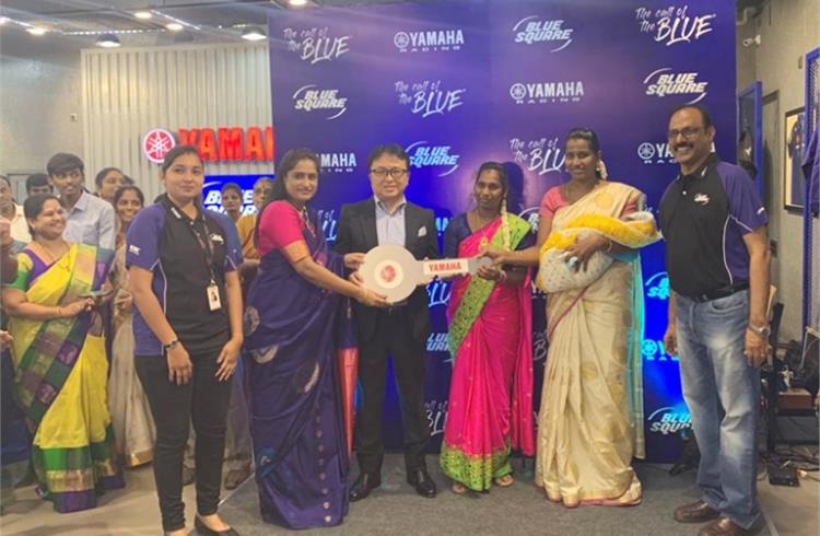 Motofumi Shitara, chairman of the Yamaha Motor India group of companies, at the inauguration of the second Blue Square in Chennai.