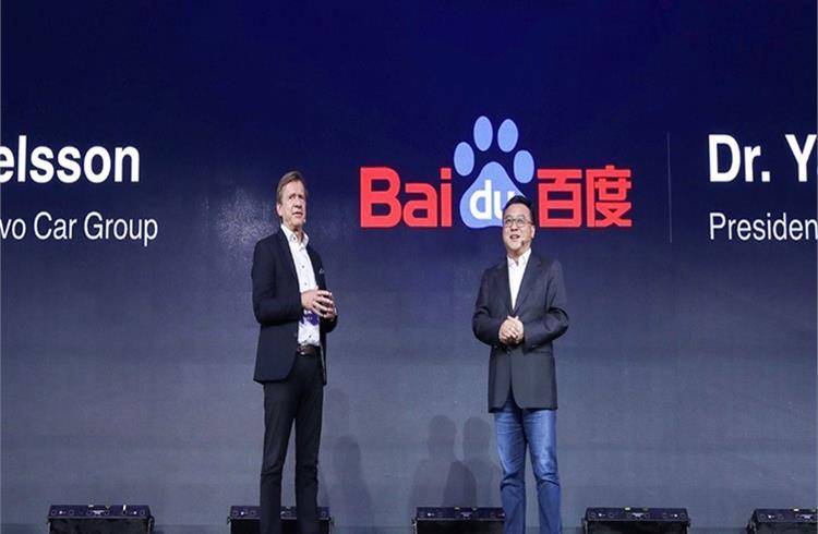 L-R: Hakan Samuelsson, president and CEO of Volvo Car Group and Dr Ya-Qin Zhang, president of Baidu
