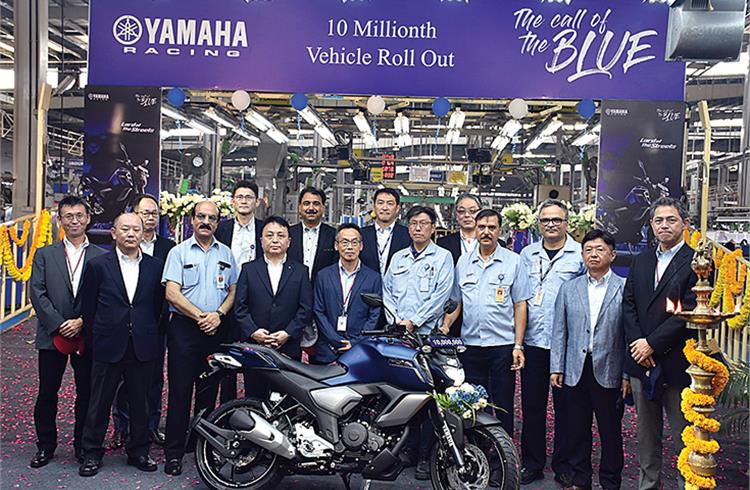 India Yamaha Motor achieved a production milestone of 10 million units in May 2019.
